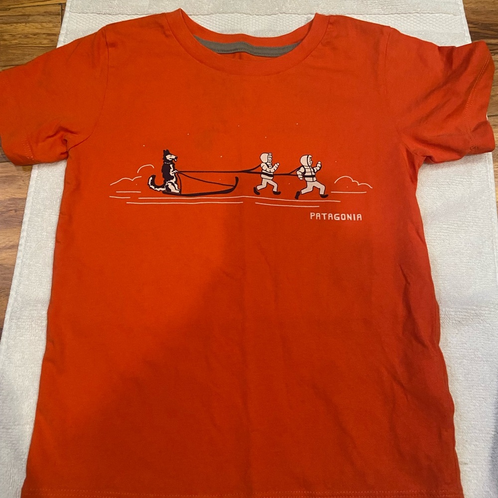 Patagonia Orange boys Graphic Tee
